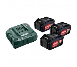 
                  METABO PODSTAWOWY ZESTAW 3 AKUMULATORÓW 4AH BASIC-SET + ŁADOWARKA + WKŁADKA 685049000